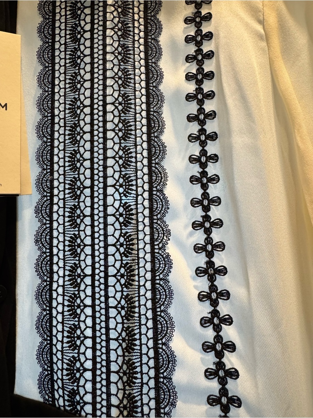 ME+EM Black and cream Long Sleeve Midi Dress - Picture 6 of 6